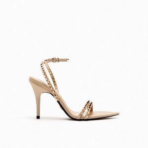 NWT Zara high-heel studded sandals
